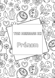 Dessin gratuit Fleurs Coeur Fruits Citron Pomme Fond décoratif Couverture de cahier