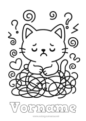 Kostenlose Zeichnung Katze Tier Einfache Ausmalbilder Hunde und Katzen Emotionen