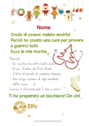 Colorare per personalizzare Malato Elfo di Natale Missione dell'Elf di Natale Lettere di elfi scherzosi Scherzi e Idee per Elfi di Natale