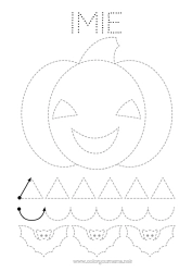 Kolorowanka do personalizacji Nietoperz Dynia Jack O'Lantern Aktywności dla dzieci Punkty do połączenia Łatwe kolorowanki Śledź i koloruj Ptaki i latające ssaki Karta graficzna dla przedszkola