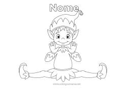 Desenho grátis Elfo de Natal Páginas para colorir de elfos