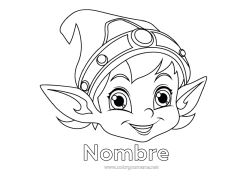 Dibujo libre Elfos de navidad Dibujos de Elfos para colorear