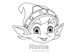 Desenho grátis Elfo de Natal Páginas para colorir de elfos