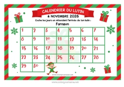Fargeleggingssiden å tilpasse Julealver Julekalender