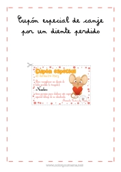 Colorear para personalizar Diente de leche Ratoncito Pérez Correo del Ratoncito Pérez