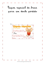 Desenho grátis Dente de leite Ratinho Correspondência do Ratinho