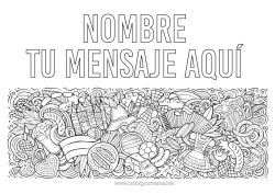 Colorear gratis Mandala Simbolos Alemania Pretzel Oktoberfest