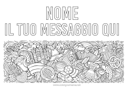 Colorare per personalizzare Mandala Simboli Germania Bretzel Oktoberfest