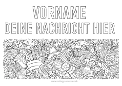 Malvorlage anpassen Mandala Symbole Deutschland Brezel Oktoberfest