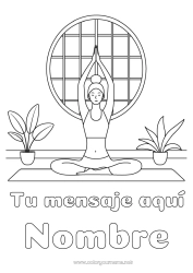 Colorear para personalizar Calma y zen Sport Deportes artísticos Yoga Mujer Emociones Serenidad