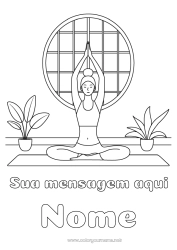 Desenho grátis Calmo e zen Esporte Sports artistiques Yoga Mulher Emoções Serenidade