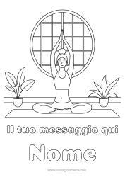 Disegno gratuito Calmo e sereno Sport Sport artistici Yoga Donna Emozioni Serenità