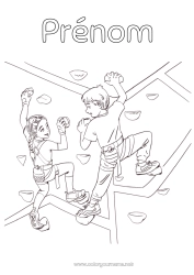 Dessin gratuit Sport Fille Garçon Autres sports Escalade