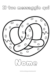 Colorare per personalizzare Cuore Cibo Grande cuore Dolci, zuccherini Biscotti Germania Bretzel