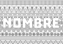 Colorear gratis México Zentangle África Formas geométricas Fondo decorativo