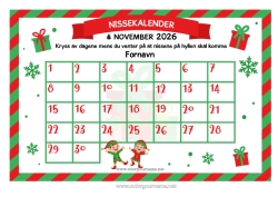 Gratis tegning Julealver Julekalender Kalendere og planleggere