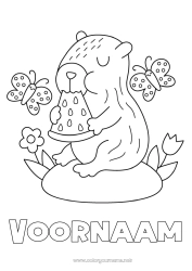 Gratis tekening Vlinder Fruit Insecten Andere dieren van de wereld Watermeloen Capibara