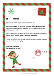Coloring to customize Christmas elves Letters from prankster elves Advent calendar Calendars and planners