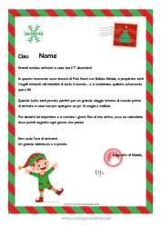 Colorare per personalizzare Elfo di Natale Lettere di elfi scherzosi Calendario dell'avvento Calendari e pianificatori