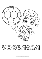 Gratis tekening Voetbal Voetbal Sport Jongen Teamsporten Voetballer voetbalster