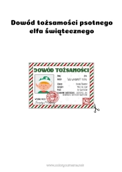 Rysunek za darmo Świąteczne skrzaty Dokumenty tożsamości Lutin Farceur