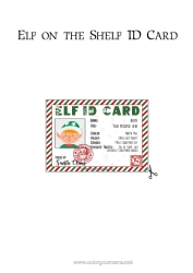 Free drawing Christmas elves Mischievous Elf ID Papers
