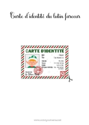 Dessin gratuit Lutins de Noël Papiers d’identité de Lutin Farceur