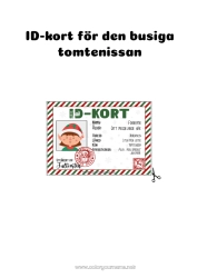 Gratis teckning Julnissar Lutin Farceur ID-papper