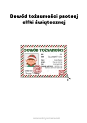 Rysunek za darmo Świąteczne skrzaty Dokumenty tożsamości Lutin Farceur