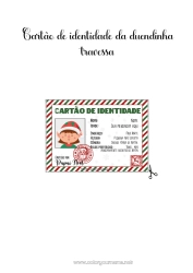 Desenho grátis Elfo de Natal Documentos de Identidade do Duende Travesso