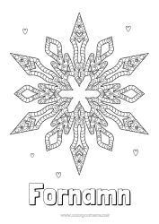 Gratis färgläggning Vinter Mandala Snöflingor