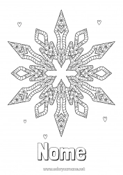 Desenho grátis Inverno Mandala Flocos de neve