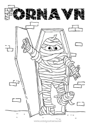 Gratis farvelægning Monster Mumie