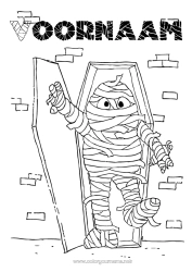 Kleurplaat aanpassen Monster Mummie