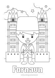 Gratis fargelegging London Storbritannia Bro Monument Vakt Tårnbroen