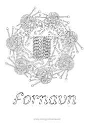 Gratis fargelegging Mandala Strikking Garnnøster