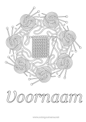 Kleurplaat aanpassen Mandala Breien Wolletjes
