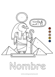 Dibujo libre Número Colorear por números Actividades para niños Egipto Dibujos fáciles para colorear Pirámide Historia