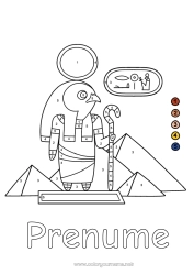 Pagină de colorat personalizată Număr Desene magice de colorat Activități pentru copii Egipt Desene de colorat ușoare Piramidă Istorie
