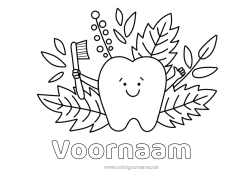 Gratis kleurplaat Melktand Tandenborstel