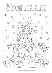 Gratis tekening Sneeuw Winter Sneeuwpop Sneeuwvlokken