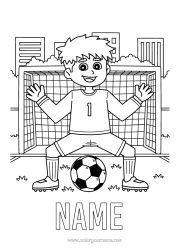 Colouring to customise Football Football Sport Team Sports Footballer Goalkeeper
