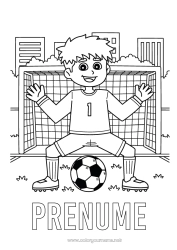 Desen liber de colorat Fotbal Minge de fotbal Sport Sporturi de echipă Fotbalist fotbalistă Pază de poartă
