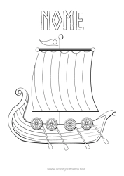 Colorare per personalizzare Veicoli Barca Veicoli marittimi Veicoli storici o vintage Vichingo Drakkar Storia Svezia Danimarca Norvegia