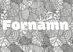 Färgläggningssida att anpassa Höst Blad Zentangle Dekorativ bakgrund Döda löv