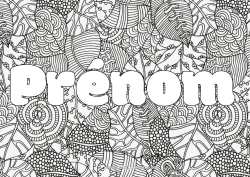 Coloriage à personnaliser Automne Feuilles Zentangle Fond décoratif Feuilles mortes