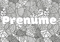 Pagină de colorat personalizată Toamnă Frunze Zentangle Fundal decorativ Frunze moarte