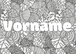 Kostenlose Malvorlage Herbst Blätter Zentangle Dekorativer Hintergrund Tote Blätter
