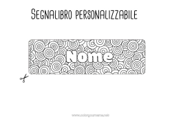 Colorare per personalizzare Segnalibro Forme geometriche Cerchio, rotondo