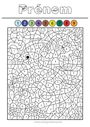 Dessin gratuit Dinosaures Volcan Coloriages magiques Activités enfants Animal Parasaurolophus
